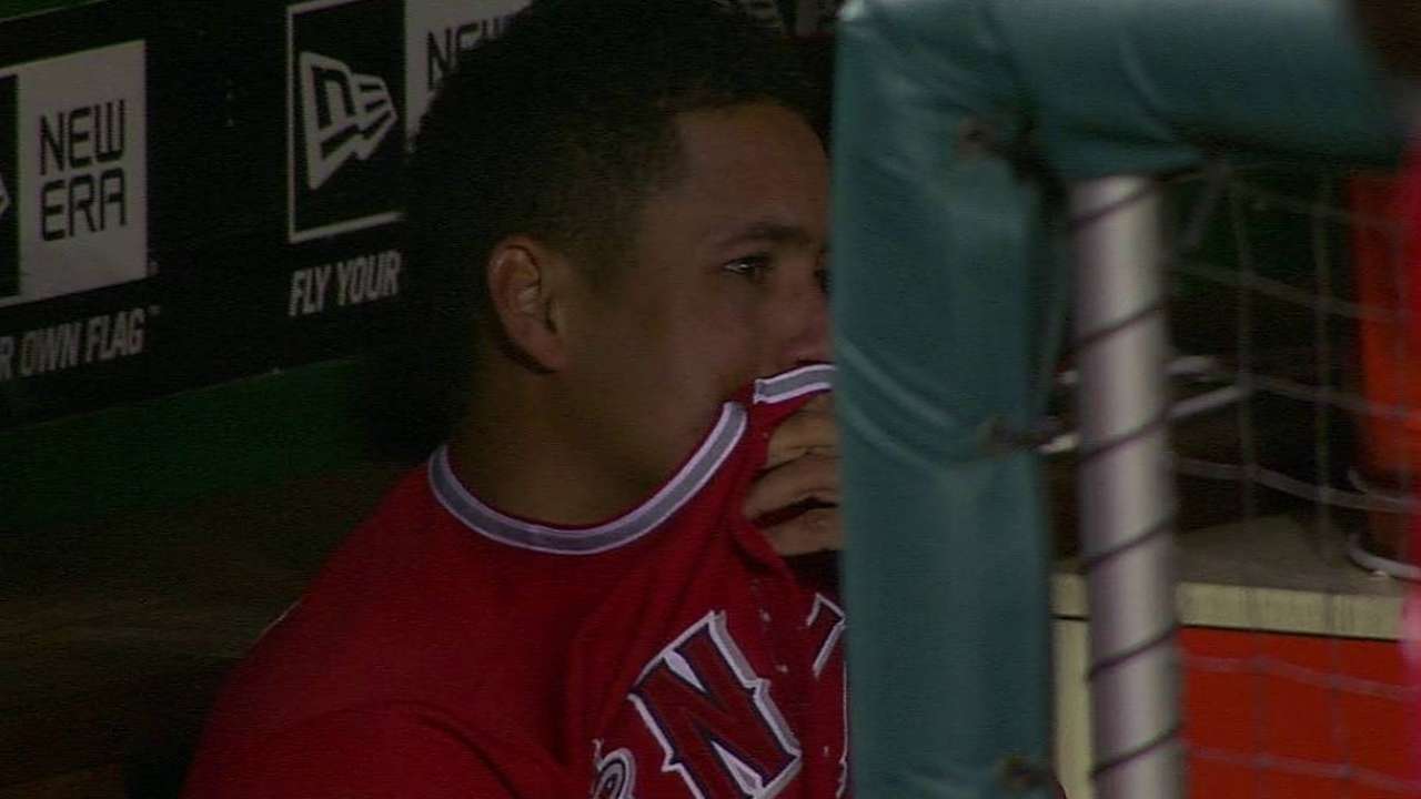 Frieri can't seal Weaver's win as Angels fall to Nats