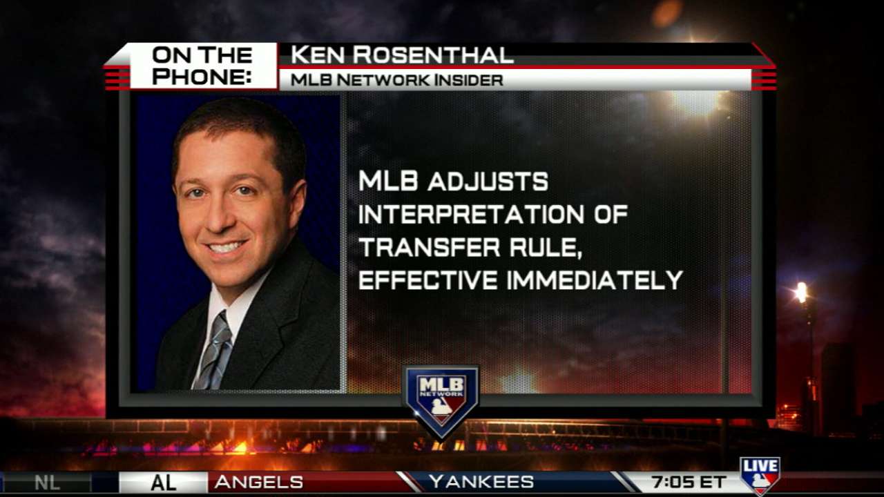 Nats happy with ball-transfer rule clarification