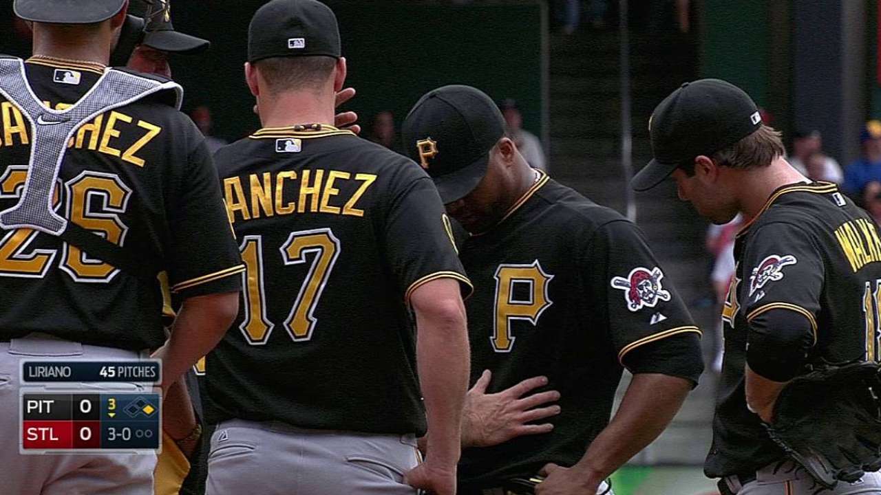 Liriano departs in third inning with flu-like symptoms