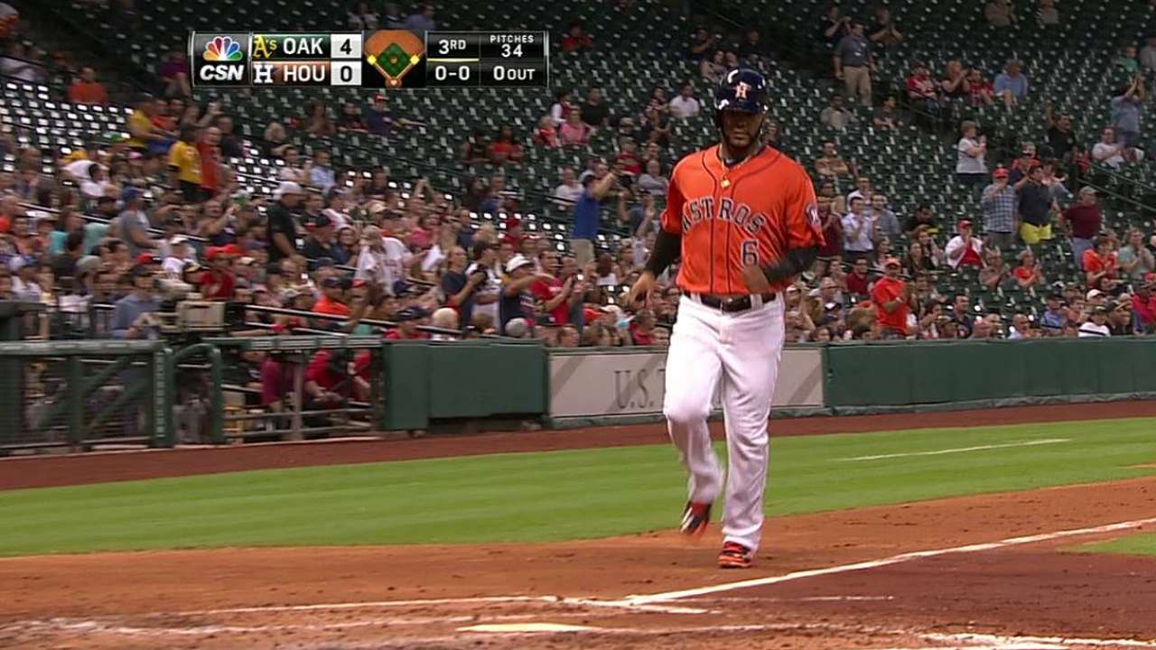 Astros unable to solve A's after early rally