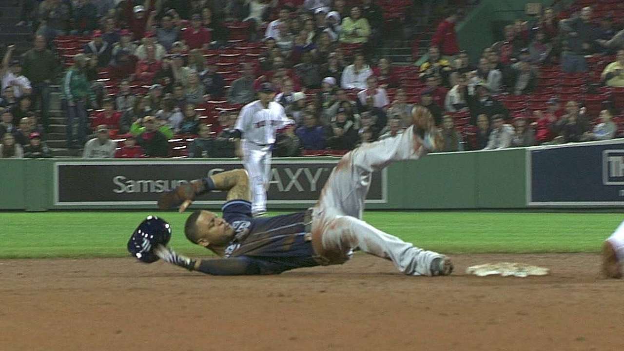 Rays lose challenge on steal attempt