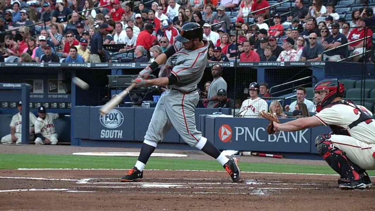 Solo shots pay off for Giants again in Atlanta