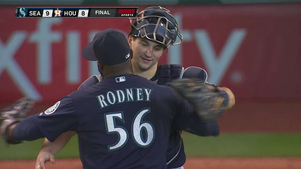Rodney delivers with first four-out save