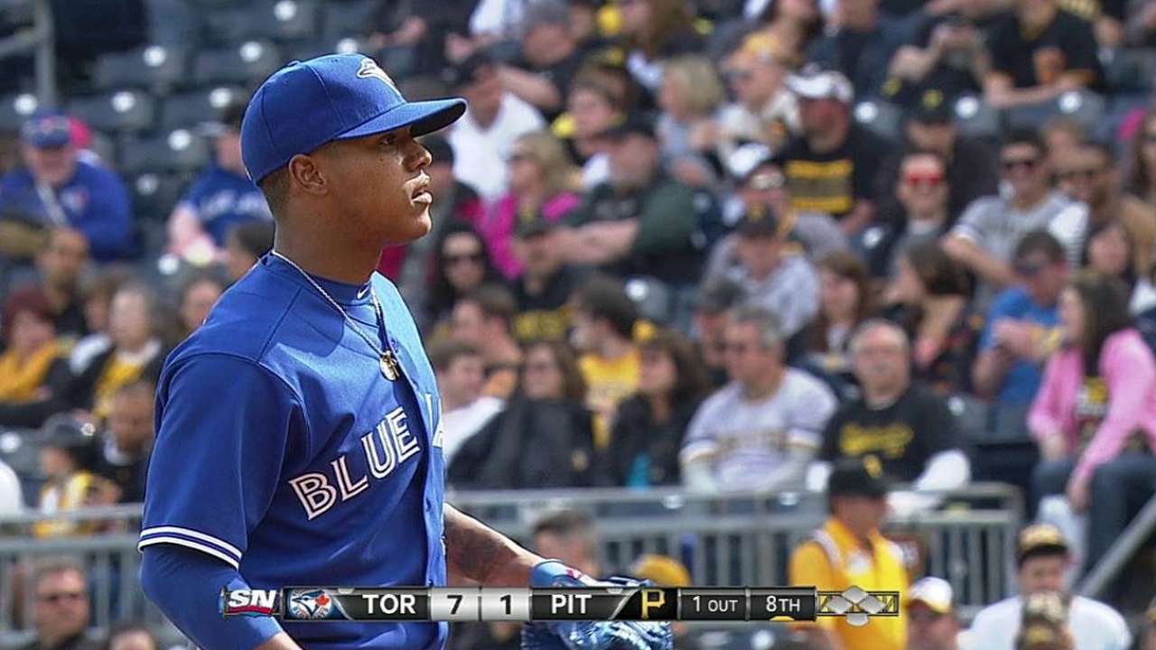Stroman makes bullpen debut for Blue Jays
