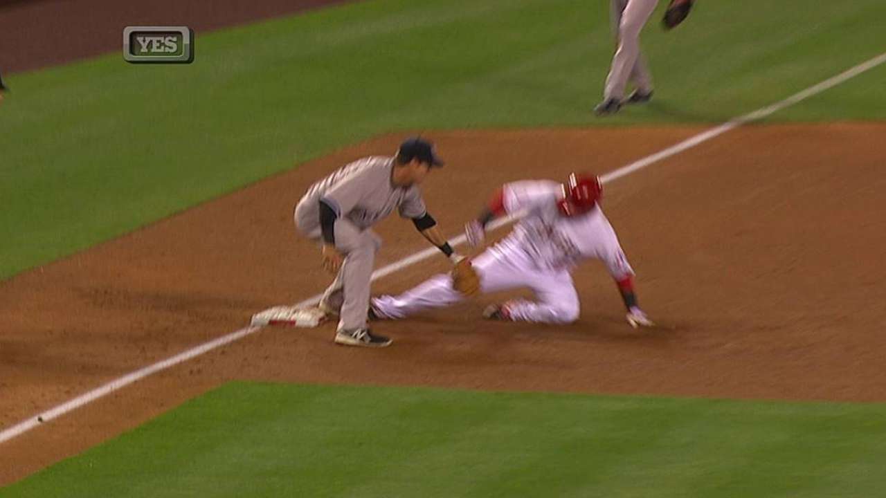 Girardi unsuccessful with replay challenge