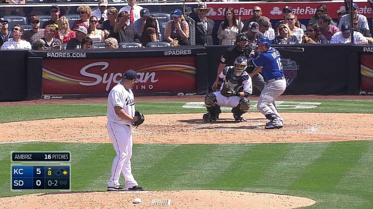 Padres promote Ambriz, Peterson optioned