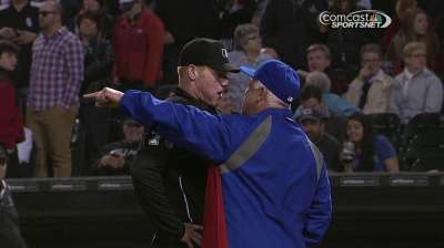 Renteria doesn't like getting tossed, moves on quickly