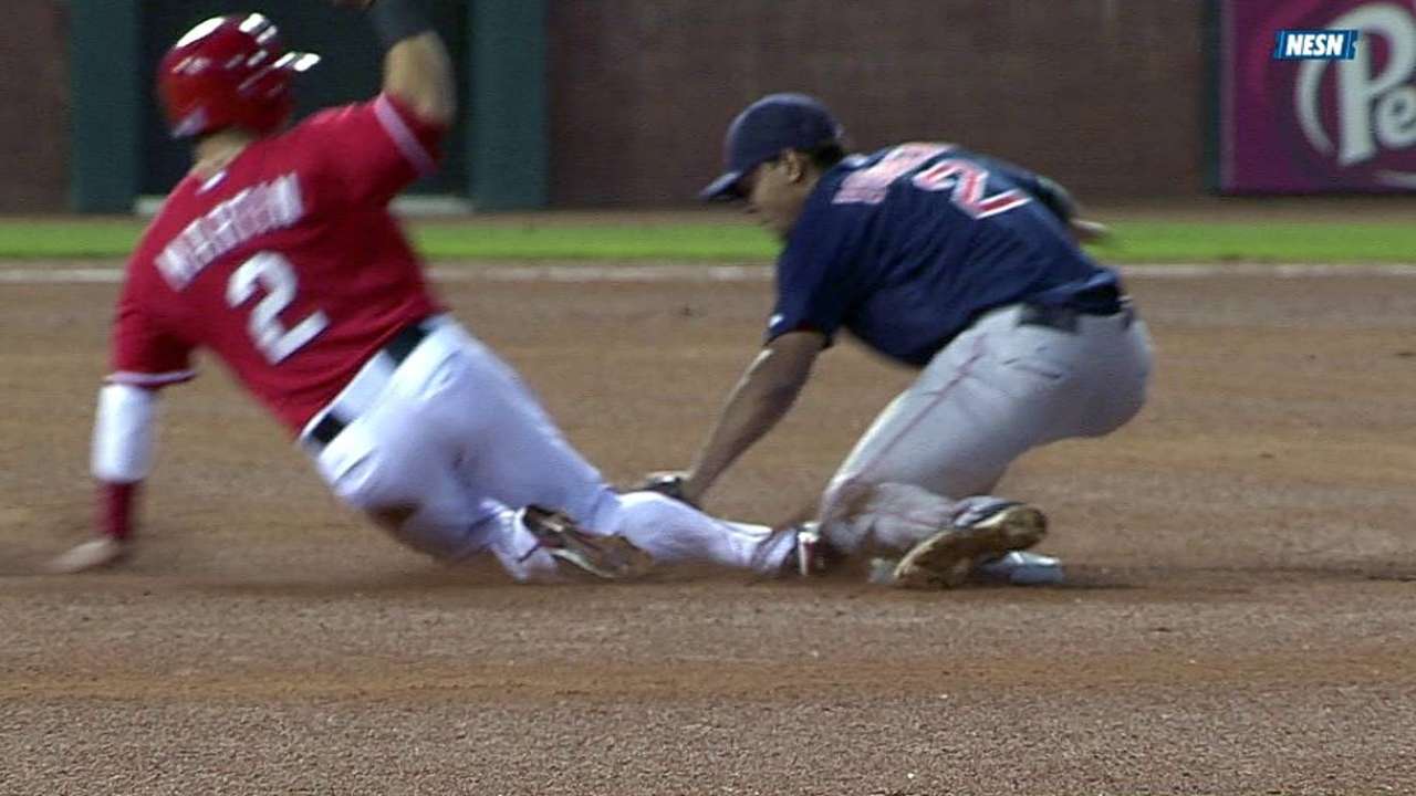 Bogaerts OK to play after getting spiked