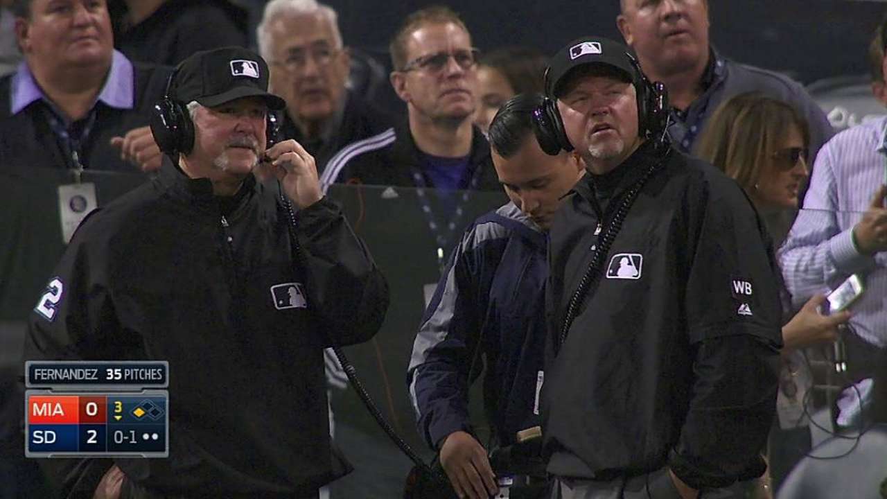 Smith's near homer stands as triple after review