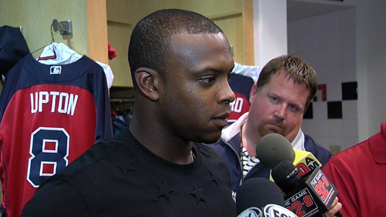 J. Upton likely to sit out series finale with sore back