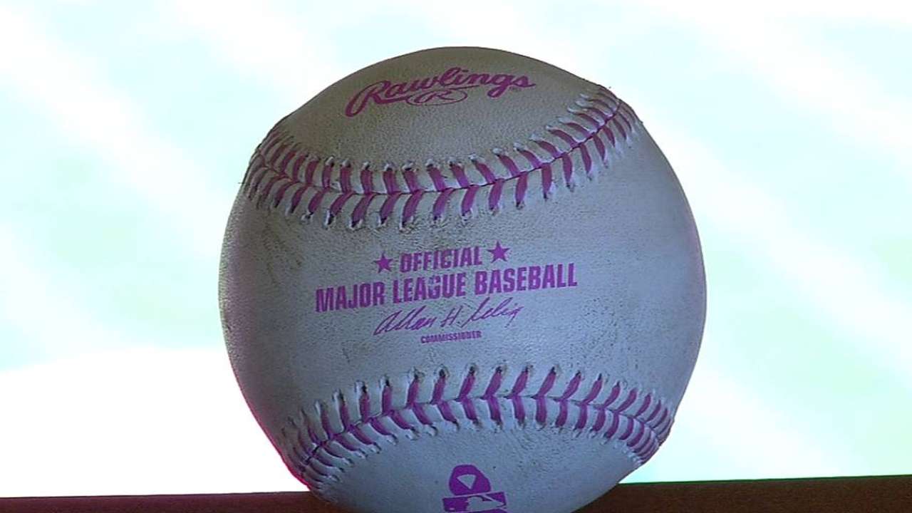 Reds use pink bats to raise cancer awareness