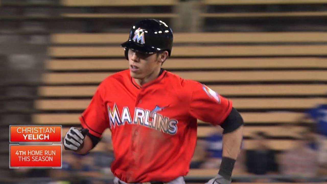 Yelich: Homer at Dodger Stadium 'surreal' moment