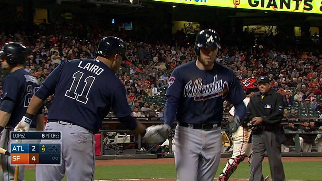 Braves' offense can't pick up Floyd vs. Giants