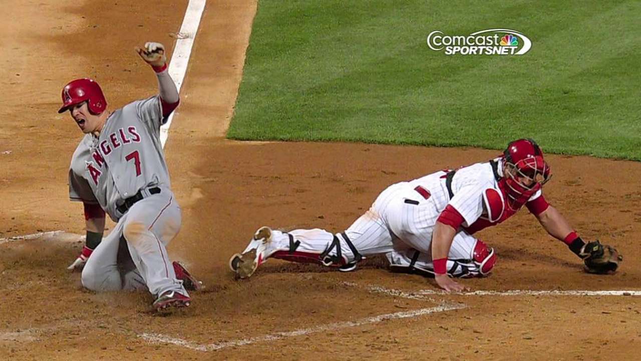 Angels, Phils lose challenges in series opener