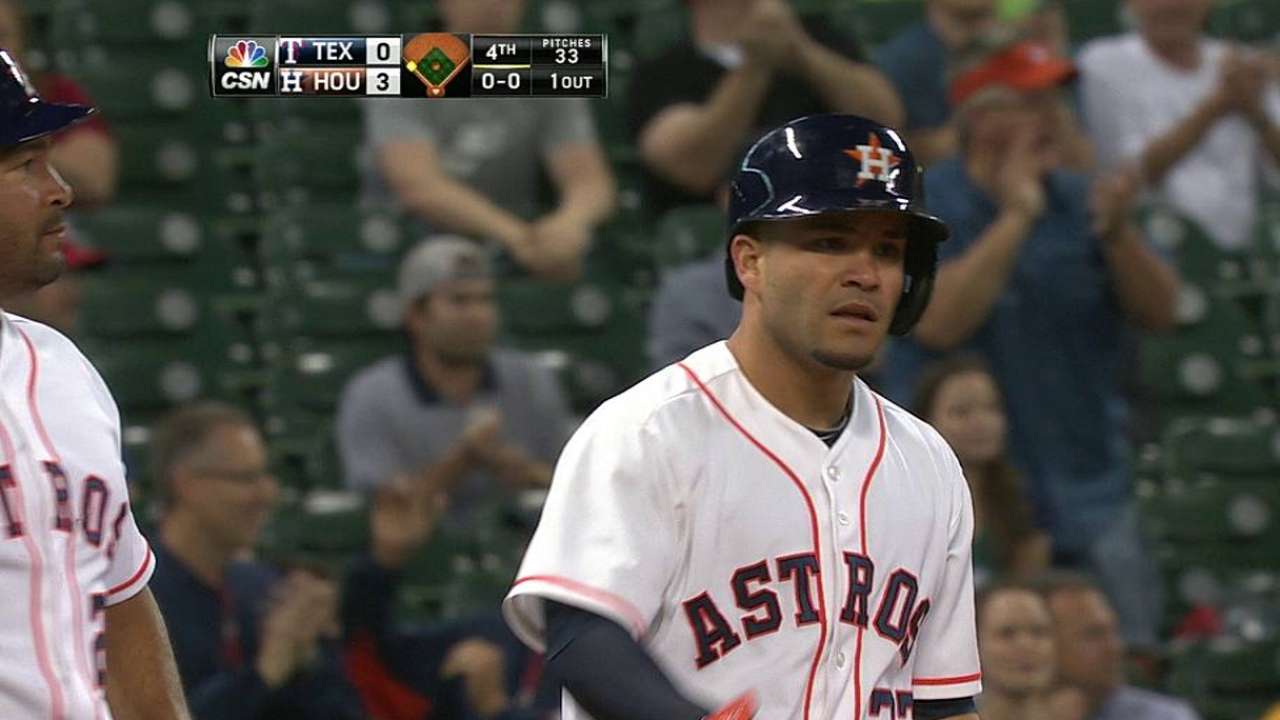 Altuve rounding into more disciplined hitter