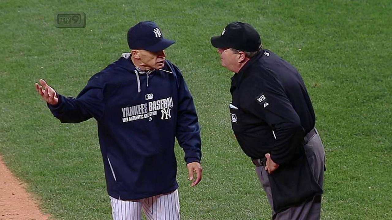 Girardi ejected for disputing called third strike