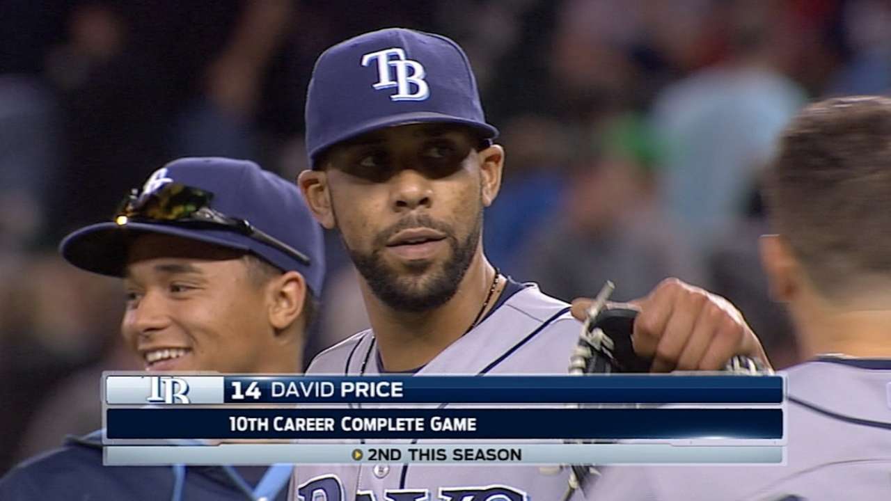 Price whiffs 12, goes distance as Rays rally in ninth