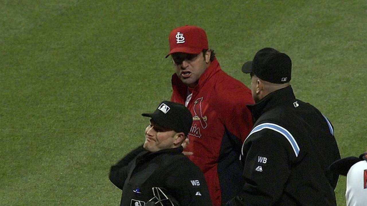 Bourjos, Matheny tossed after arguing strike zone