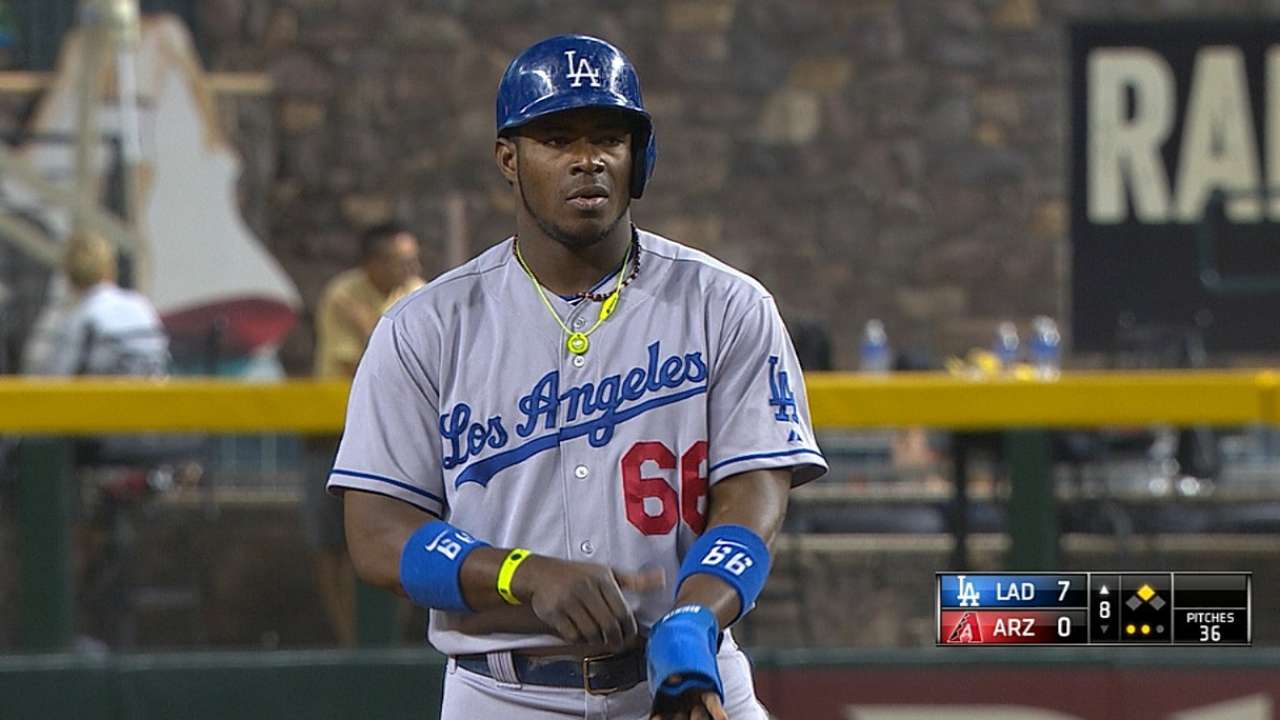 Pollock, Puig named NL Players of the Week