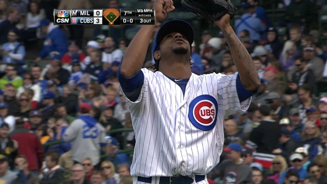 Jackson lanza joya y Cubs blanquean a Cerveceros