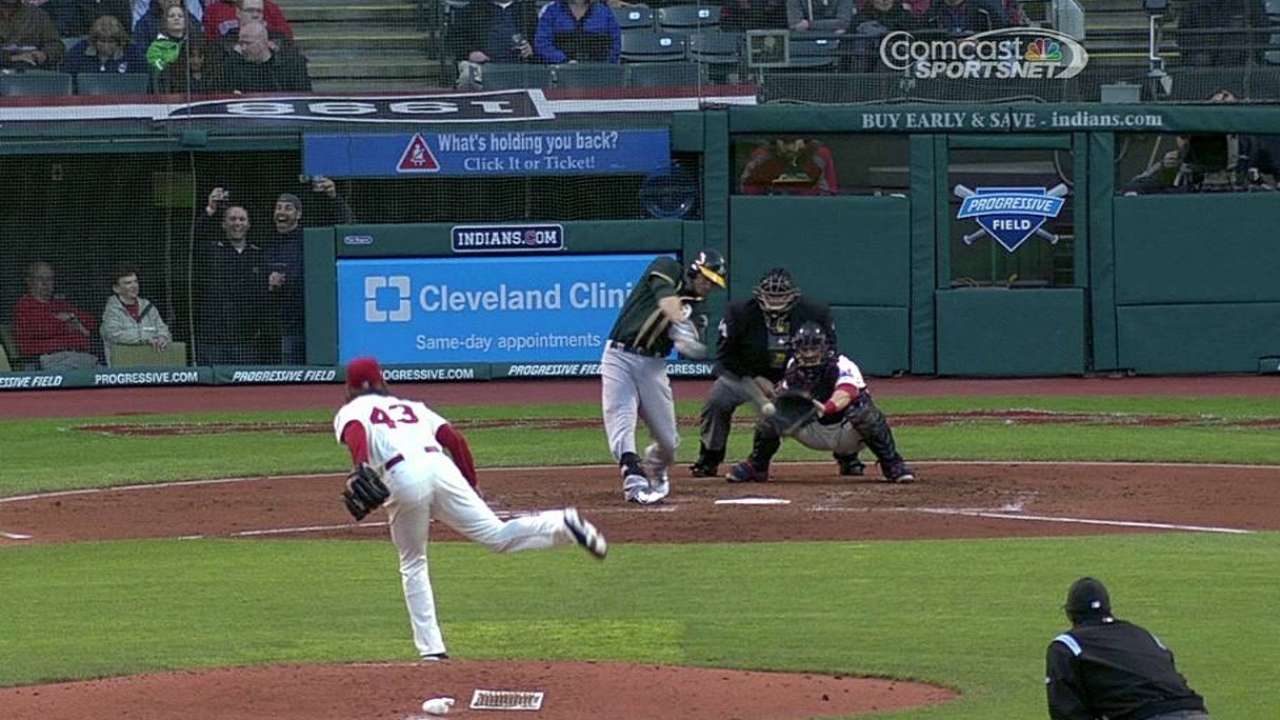 Atléticos vencen a Indios detrás de Moss, Donaldson