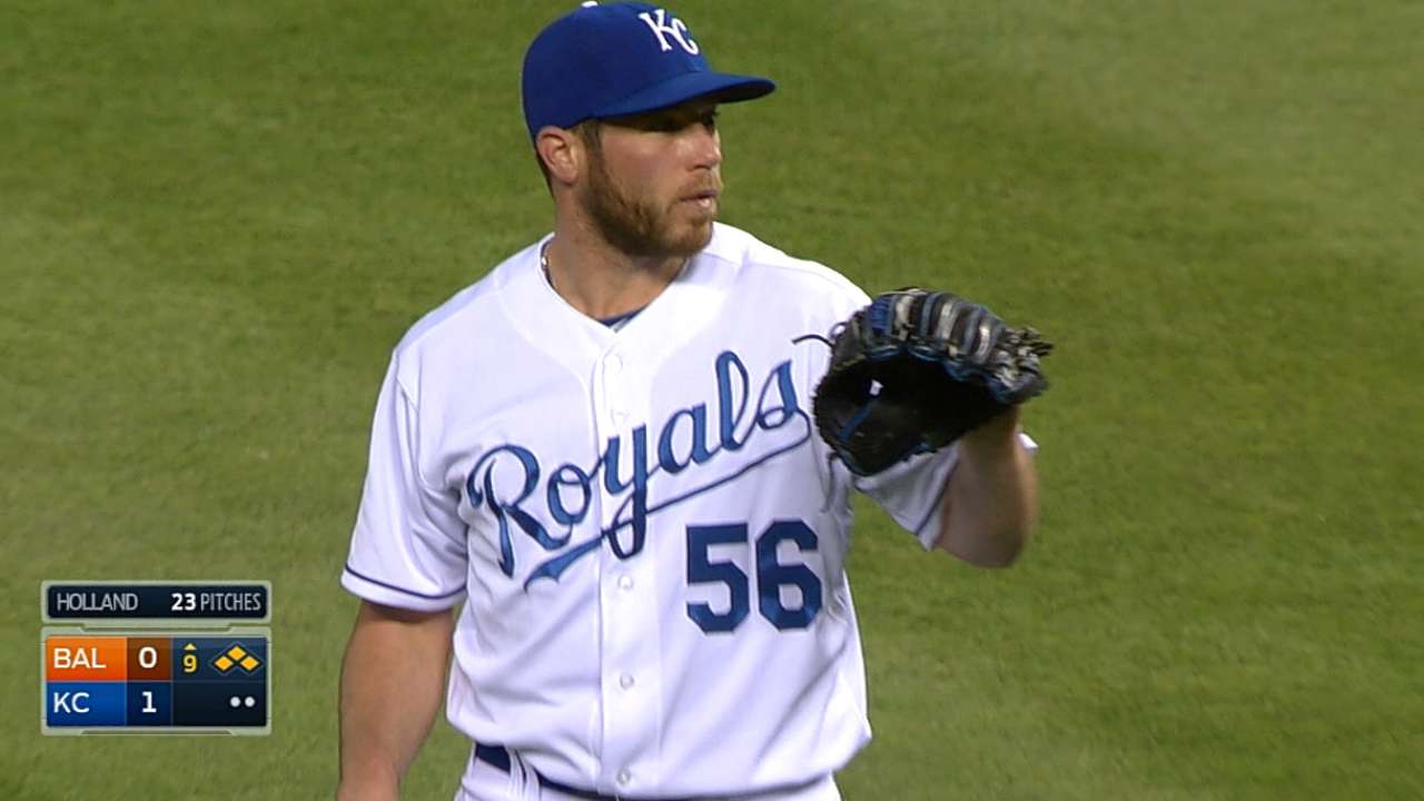 Holland secures win over Orioles in wild ninth