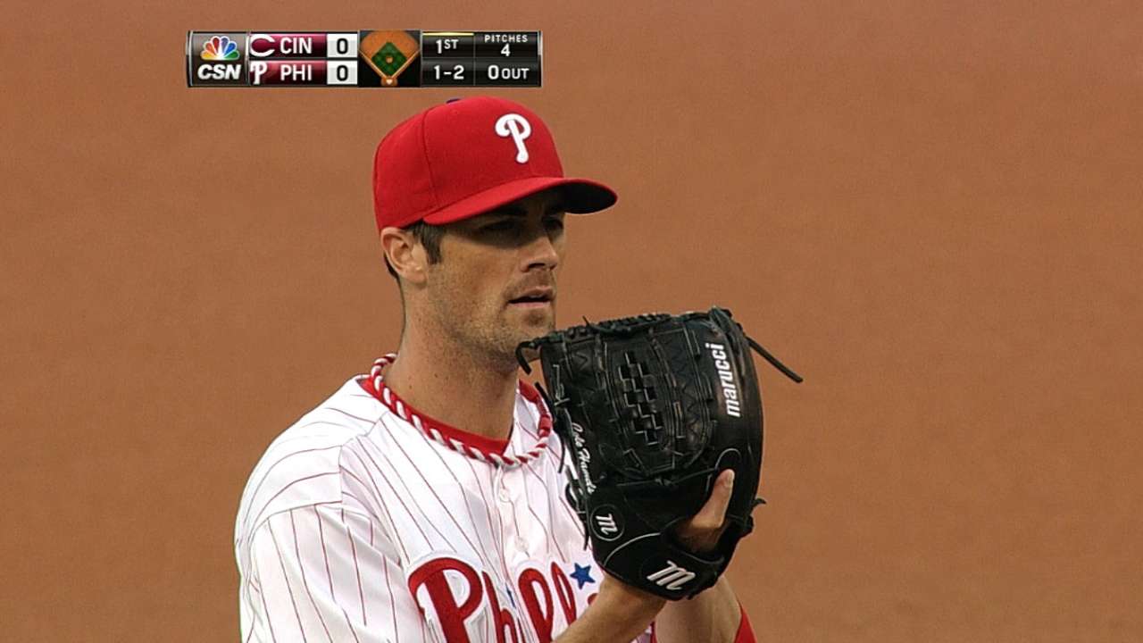 Hamels wins 100th game as offense comes alive