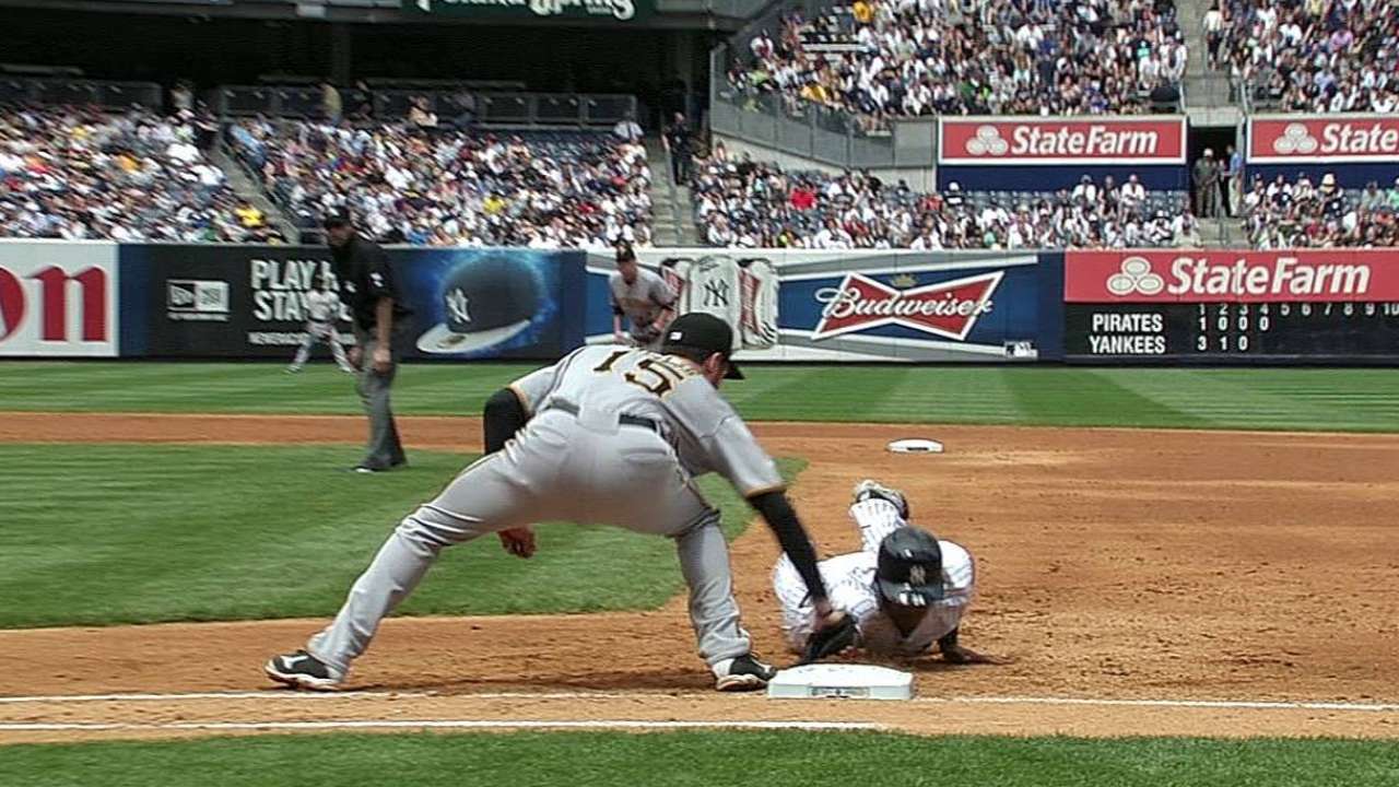 Morton's pickoff play successful after review
