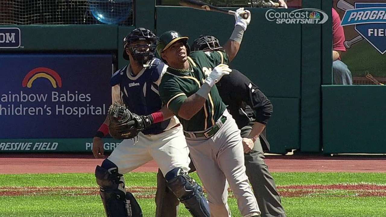 Céspedes lidera paliza de los Atléticos sobre Indios