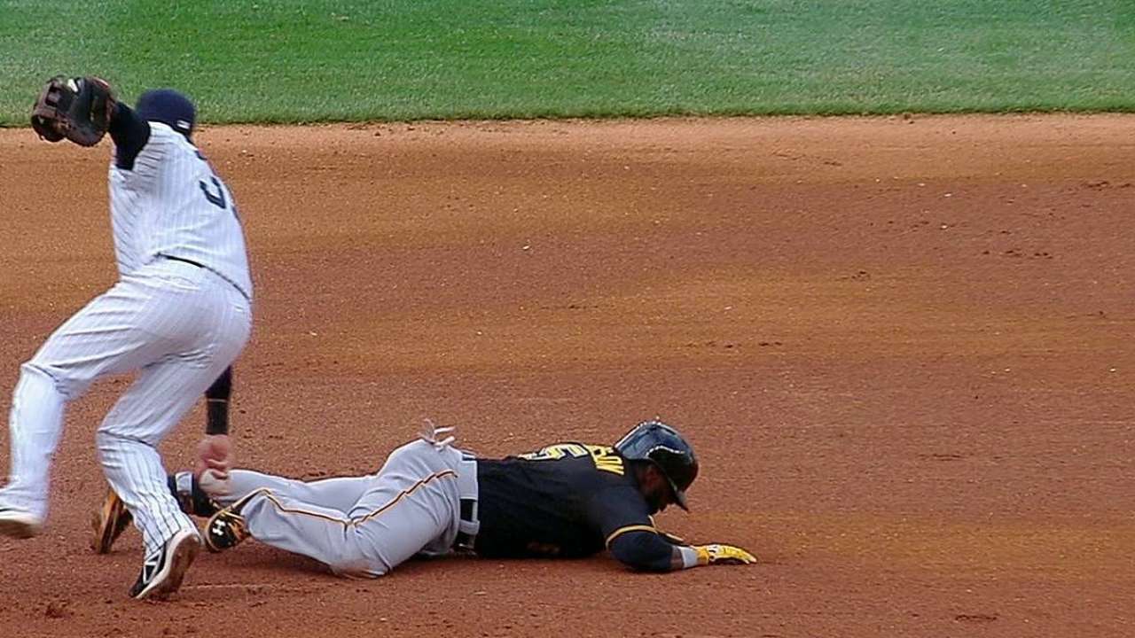 Hurdle loses challenge on out call in fifth inning