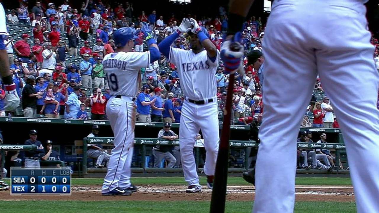 Andrus, Choo dieron HR y Texas doblegó a Seattle