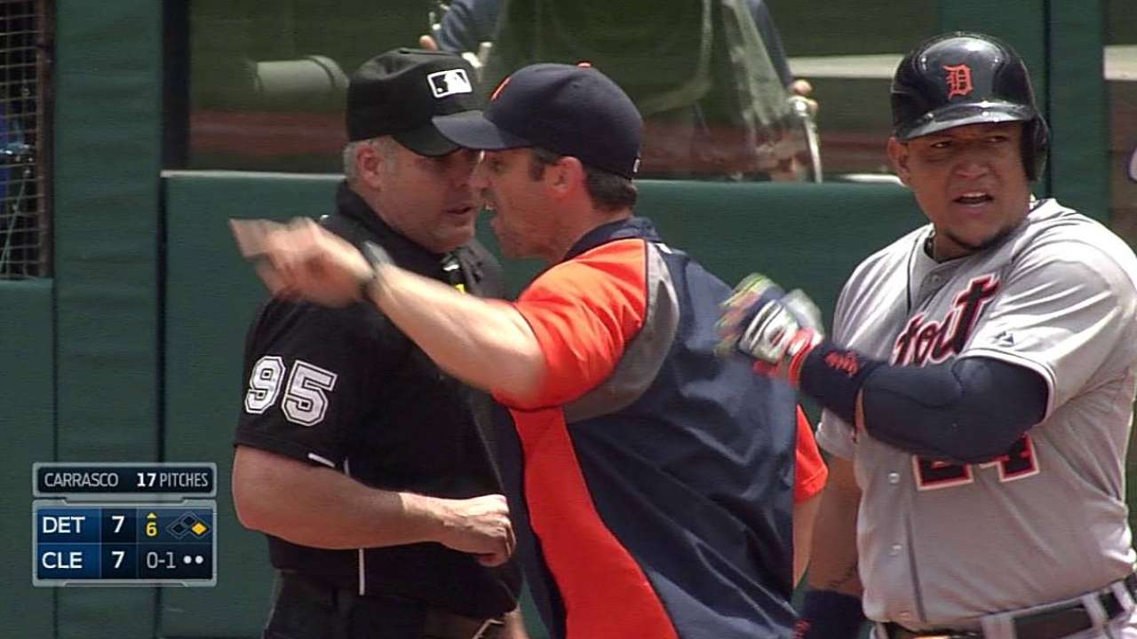 Miggy, Ausmus tossed after check-swing call