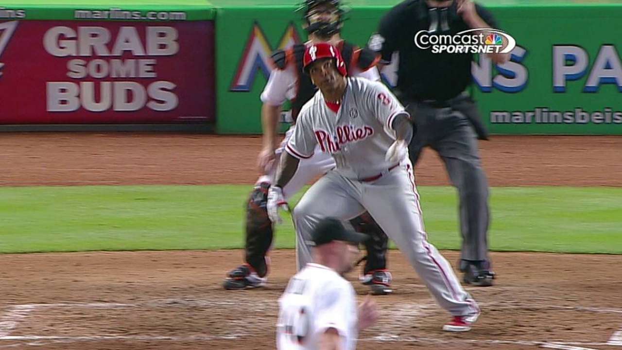 Late Phillies comeback offset by Marlins' walk-off