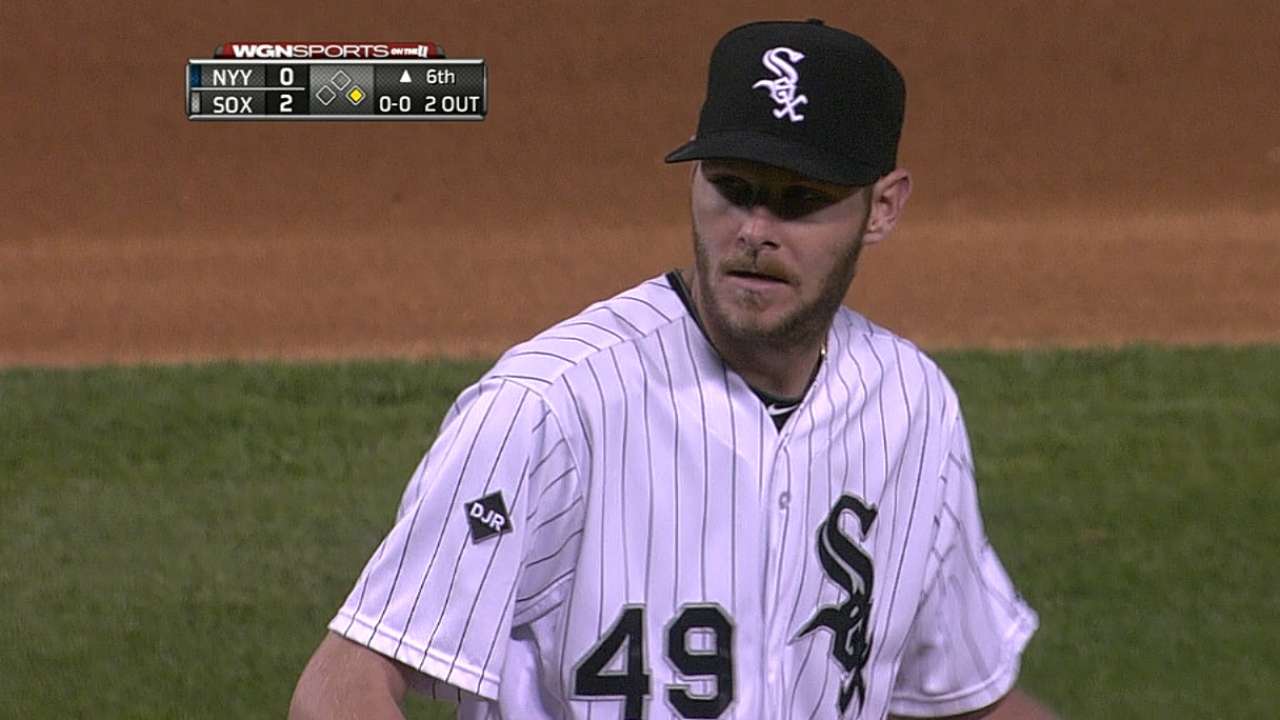 Sale digging into arsenal to keep hitters off balance