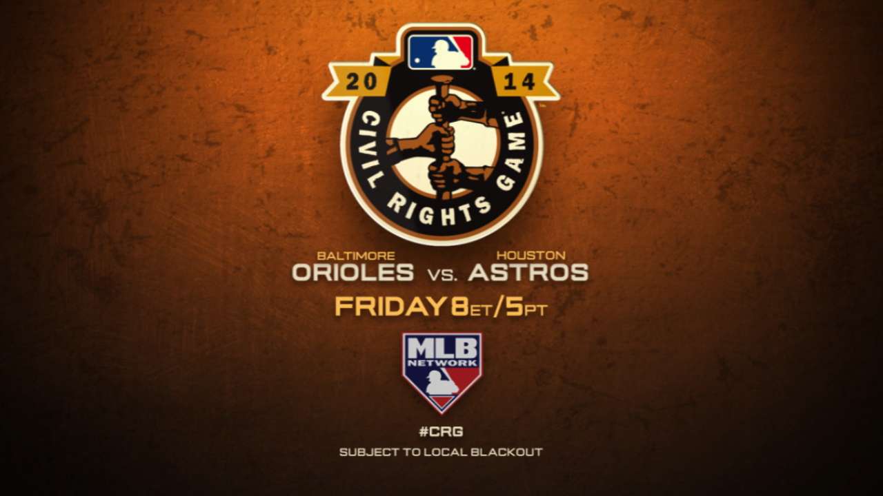 Astros hosting Civil Rights Game festivities