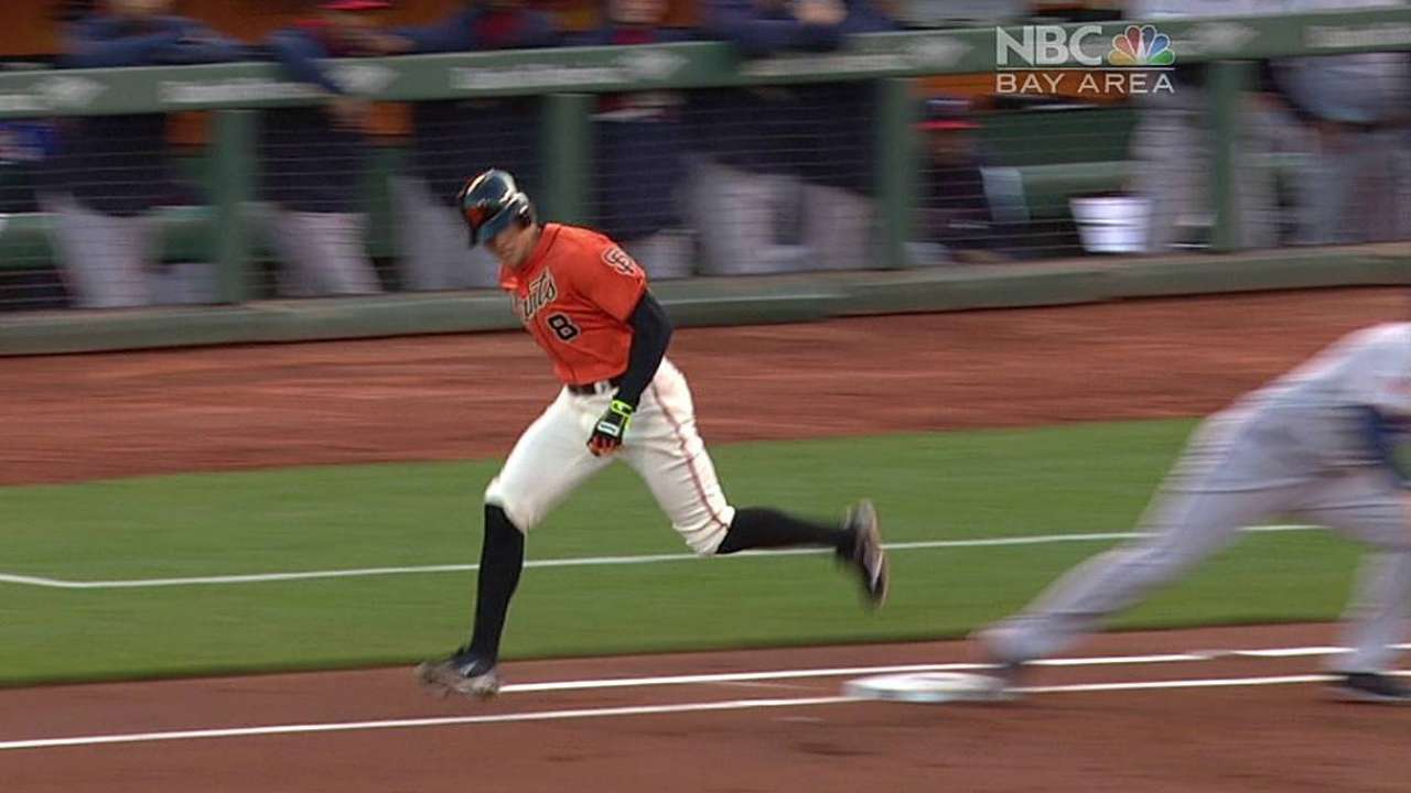 Giants get out call at first base reversed