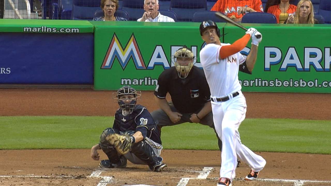 Stars align for seven moon shots at Marlins Park