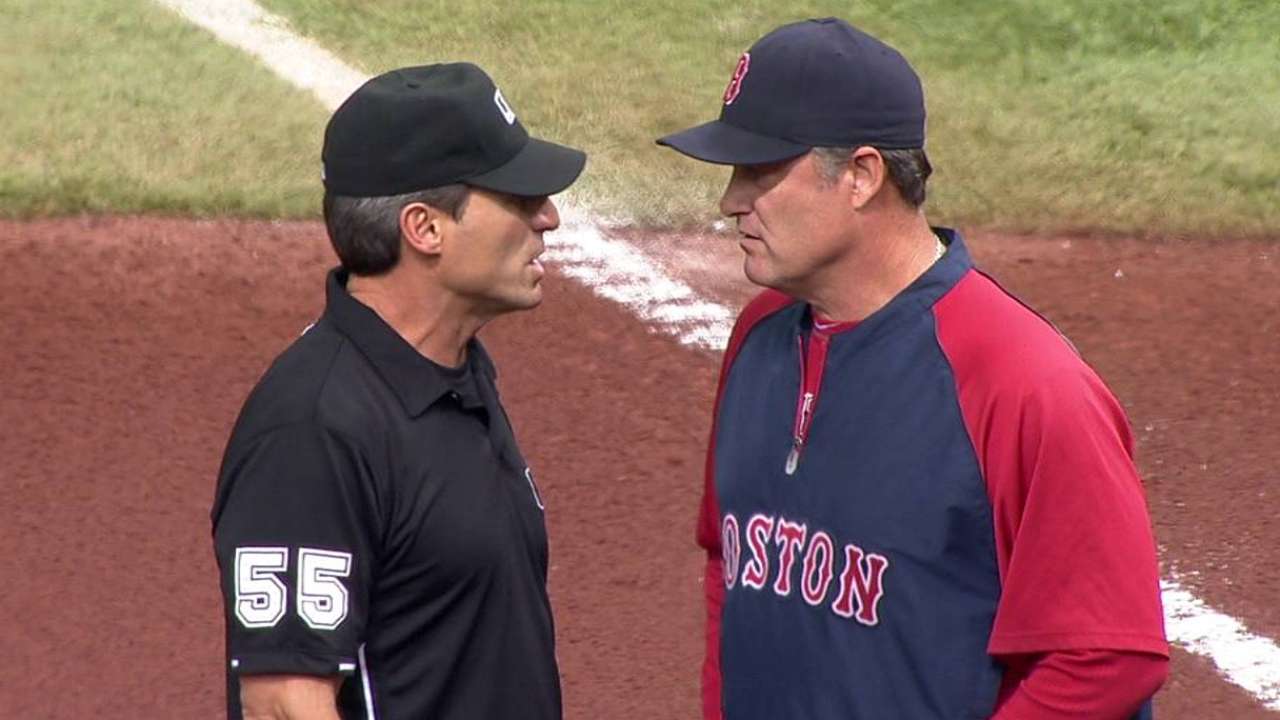 Call overturned as Red Sox win challenge