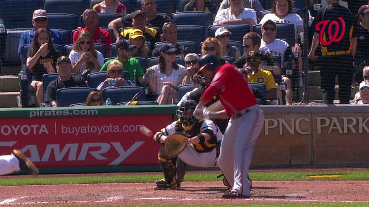 Nats challenge, get call overturned vs. Pirates