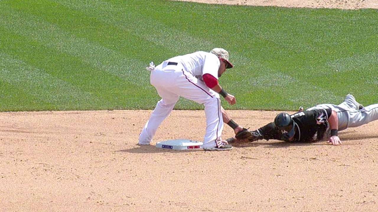 Call stands as McGehee picked off second
