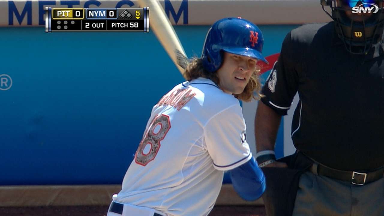 Collins bats Mets pitcher deGrom eighth