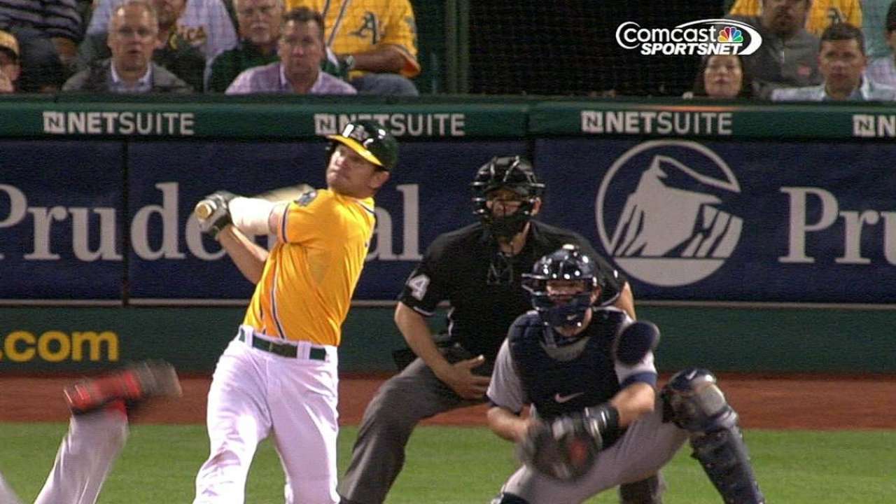 A's beaten late, drop fifth of last six games