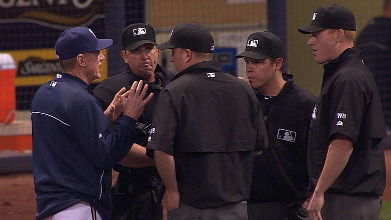 Video malfunction leads to rules review at Miller Park