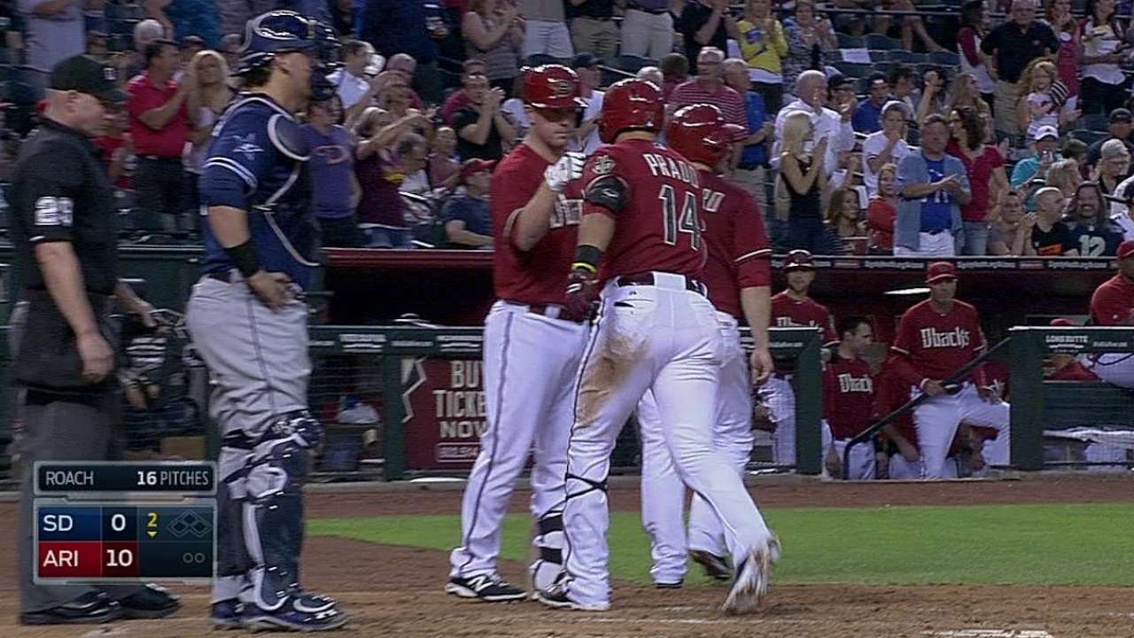 D-backs explotan en la 1era y apalean a los Padres