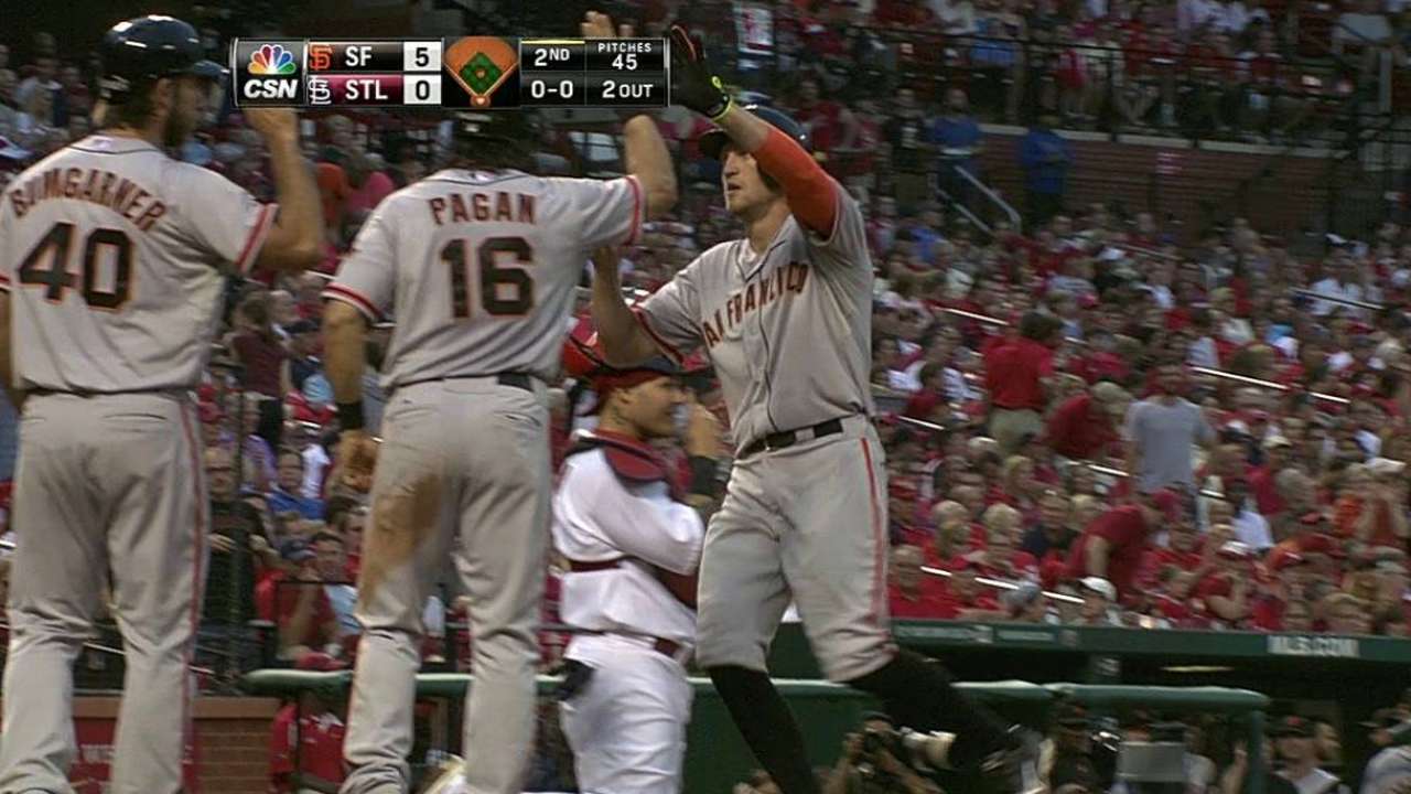 Bumgarner poncha a 10 y S.F. le pega a Cardenales