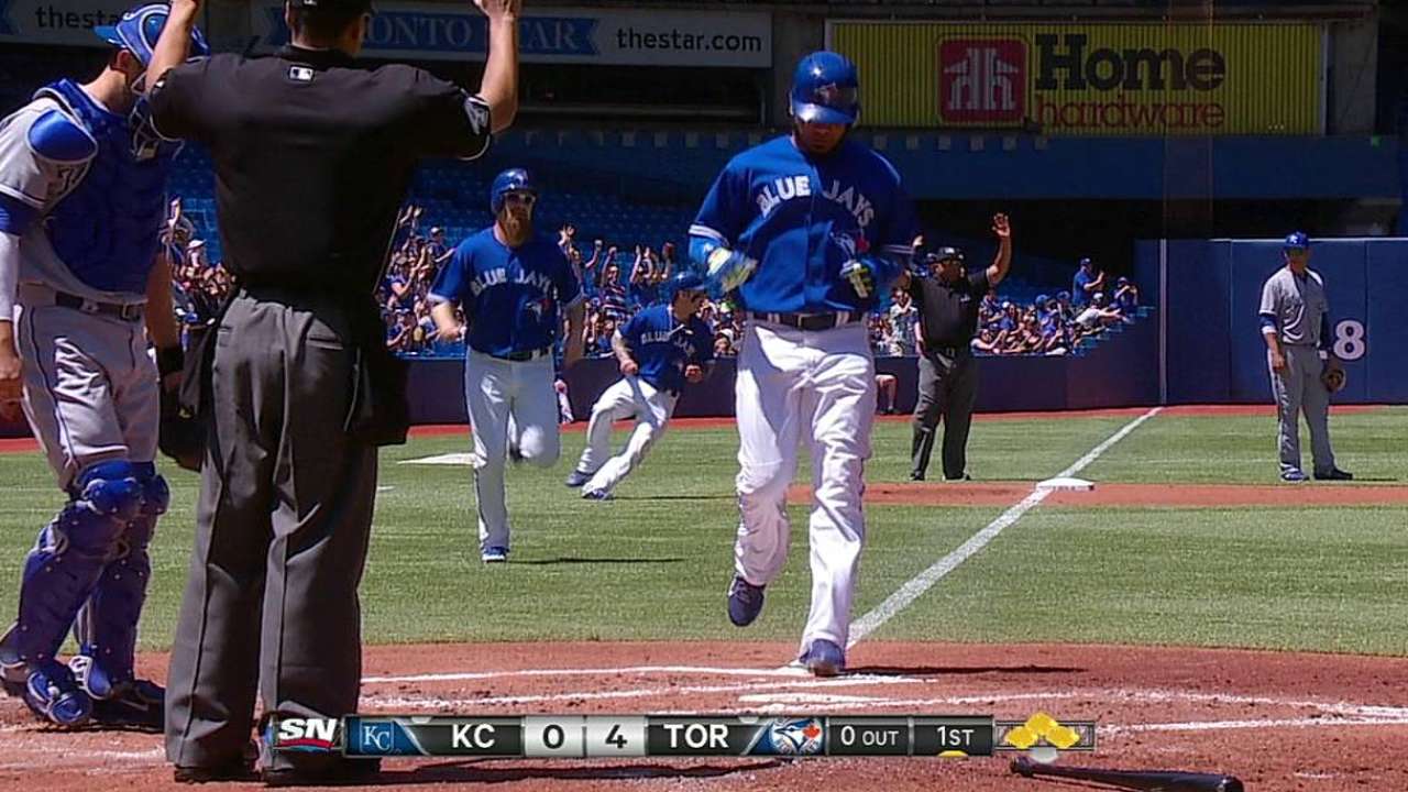 Francisco produjo cuatro y Toronto aplastó a Reales