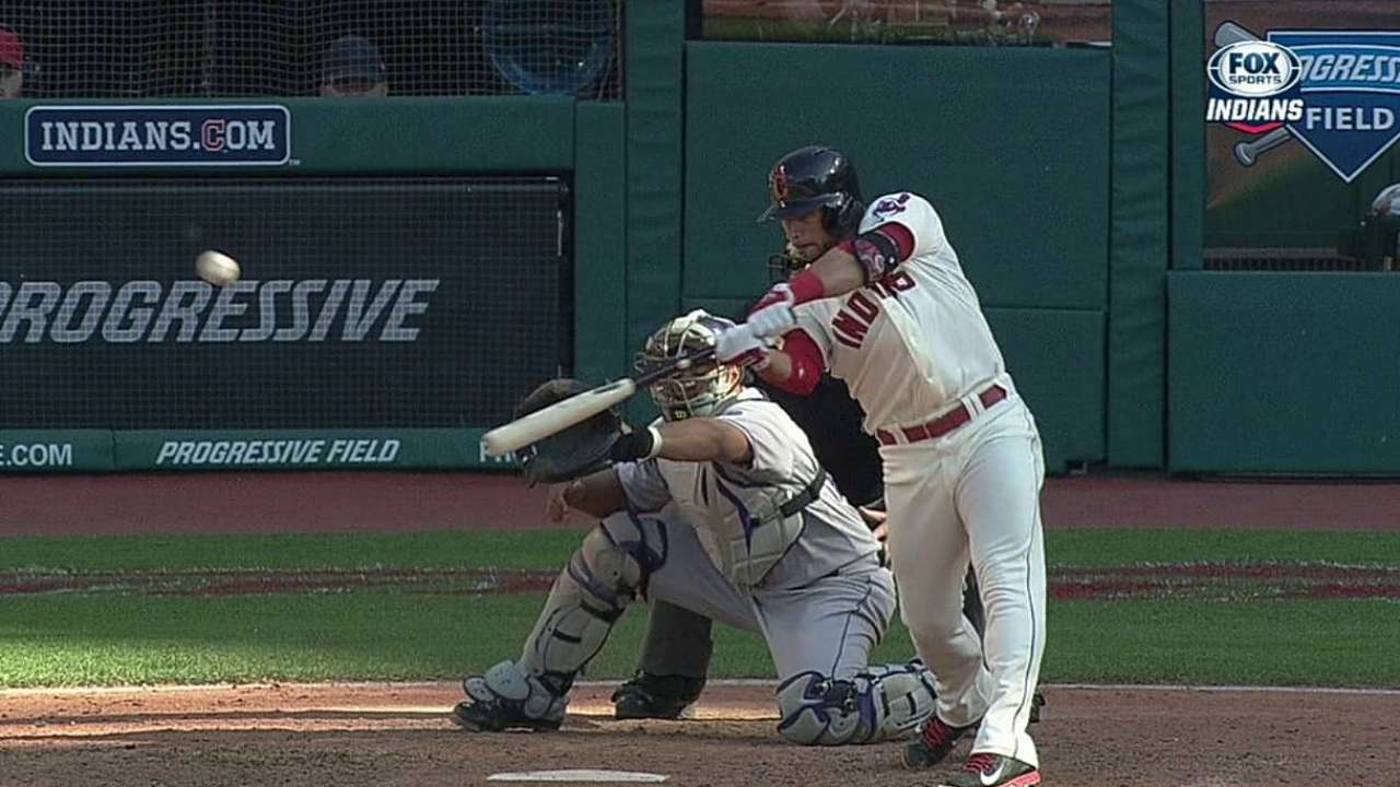 Aviles powers Tribe over Rockies with four RBIs