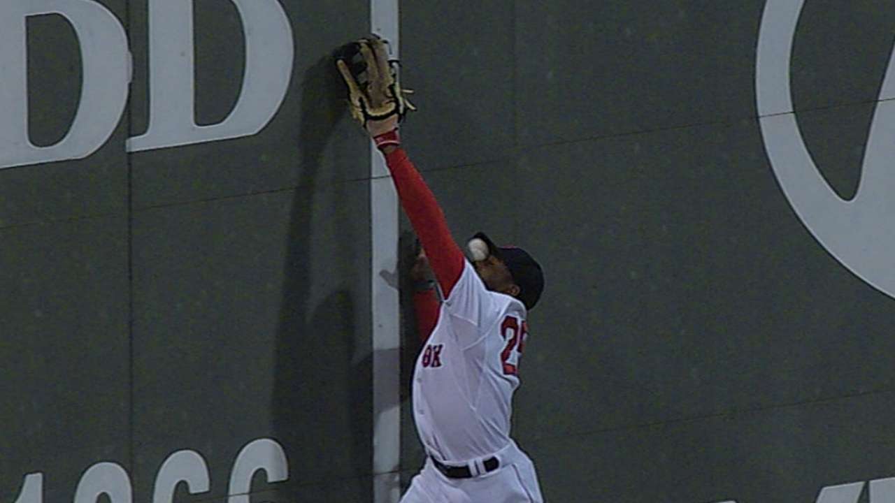 Bradley OK after ball off nose, collision with wall