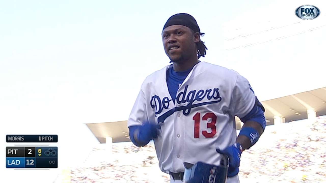 Hanley's two homers fuel Dodgers' big outburst