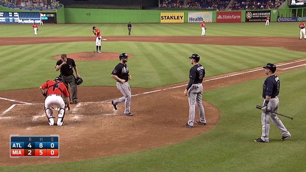Bravos reaccionan y sellan barrida sobre Marlins